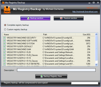 Imagen 0 para Mz Registry Backup