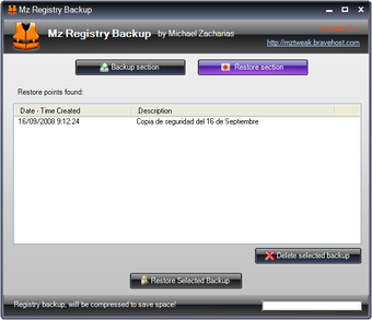 Imagen 2 para Mz Registry Backup