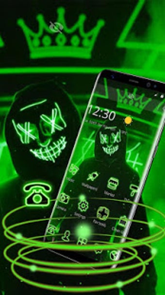 Image 1 for Green Neon Led Mask Anony…