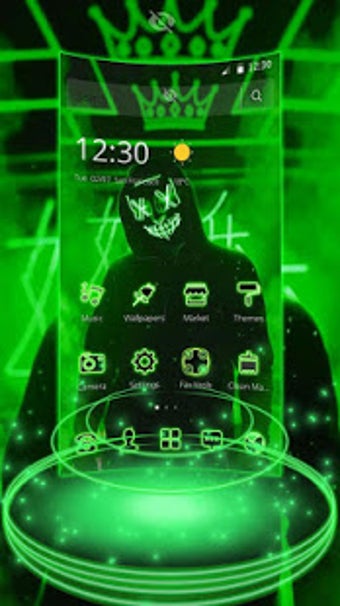 Image 2 for Green Neon Led Mask Anony…