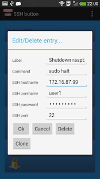 Image 0 for SSH button