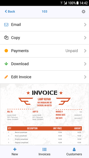Image 1 for 100 Free Invoice PDF Temp…