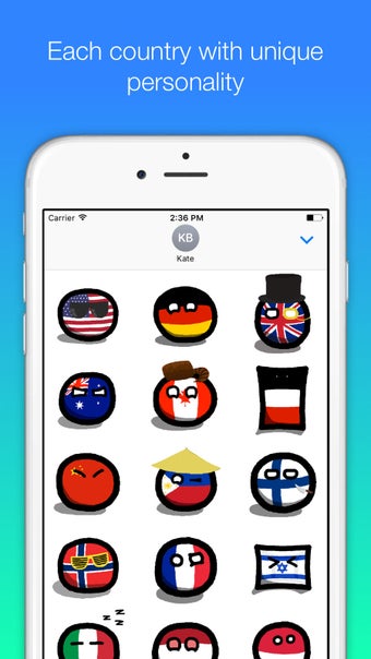 Image 0 for Countryball stickers for …
