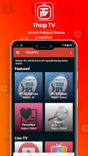 Image 0 for Thop TV : Live Cricket TV