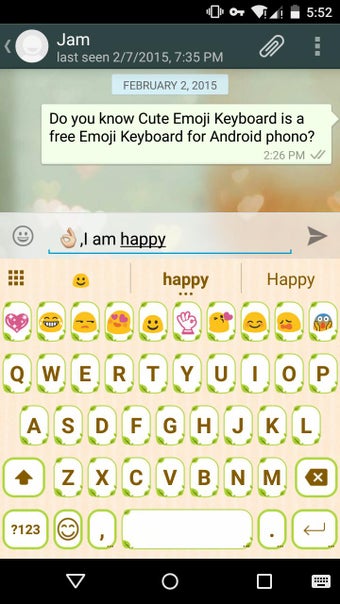 Image 0 for Cute Green Emoji Keyboard