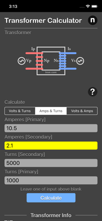 Imagen 0 para Transformer Calculator Pl…