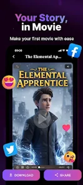 Imagen 0 para Cinely: AI Film  Movie Ma…