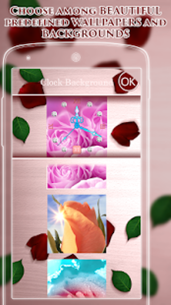 Image 2 for Rose Clock Live Wallpaper