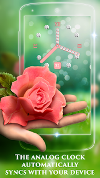 Image 0 for Rose Clock Live Wallpaper