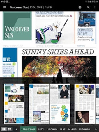 Imagen 1 para Vancouver Sun ePaper