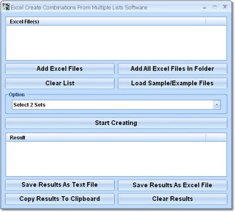 Image 0 for Excel Create Combinations…