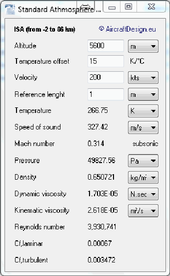 Image 1 for Standard Atmosphere Calcu…