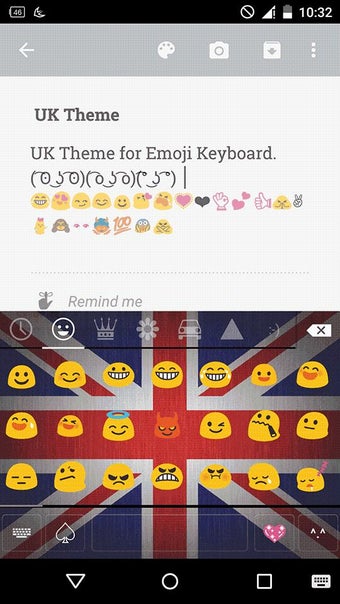 Image 0 for UK Emoji Keyboard Theme