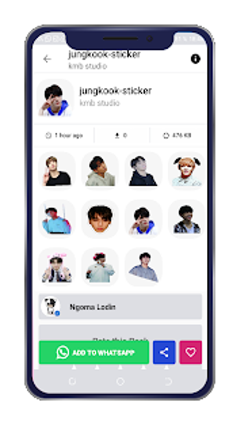 Image 1 for Jungkook Stickers for Wha…