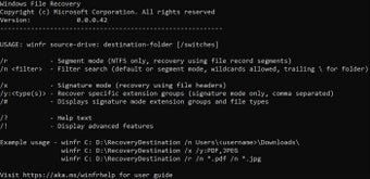 Image 0 for Windows File Recovery