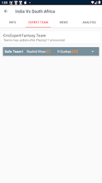 Image 1 for CricExpert - Fantasy Team…