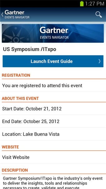 Image 3 for Gartner Events Navigator