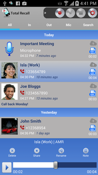 Imagen 2 para Call Recorder S9