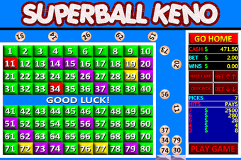 Image 0 for Superball Keno - Super 4X…
