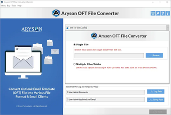 Image 0 for Aryson OFT File Converter