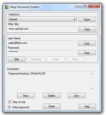 Image 0 for Harp Password