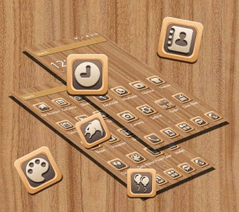 Imagen 2 para Wood Grain Tree Mobile Th…
