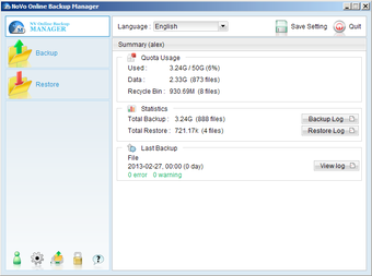 Image 0 for NoVo OBM Backup Manager