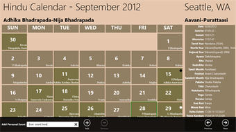 Imagen 1 para Hindu World Calendar for …