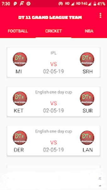 Image 0 for DT 11  Grand League  Team…