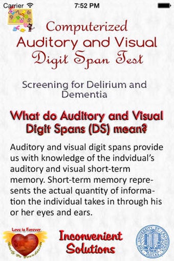 Image 0 for Digit Span Test
