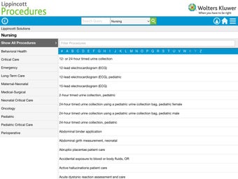 Image 0 for Lippincott Procedures
