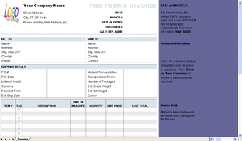 Image 1 for Free Proforma Invoice Tem…