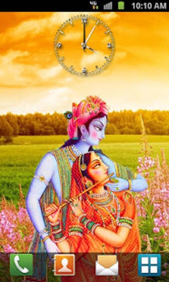 Image 1 for Radha Krishna Analog Cloc…