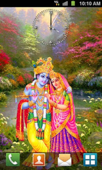 Image 2 for Radha Krishna Analog Cloc…