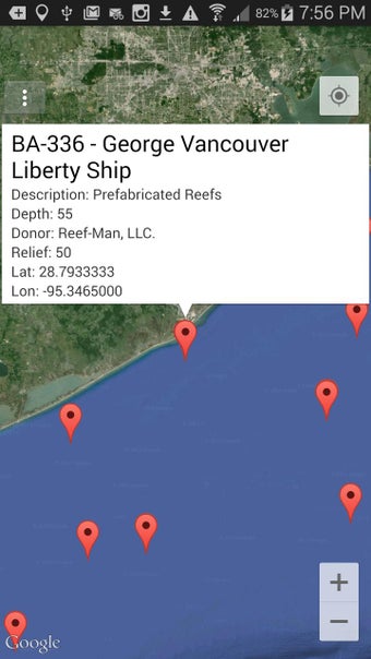 Image 0 for Texas Fishing Reef Maps