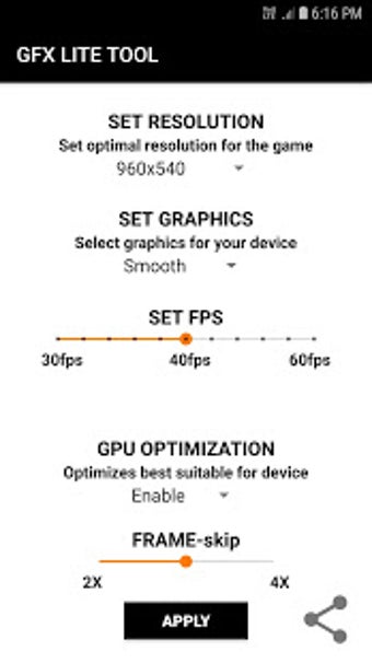 Imagen 1 para GFX Tool for PUBG LITE (E…