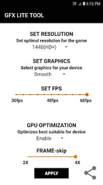 Imagen 0 para GFX Tool for PUBG LITE (E…