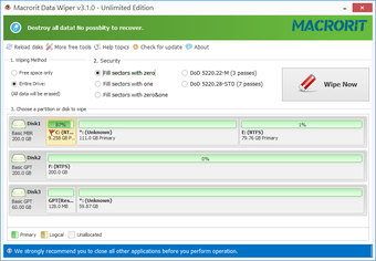 Image 0 for Macrorit Data Wiper