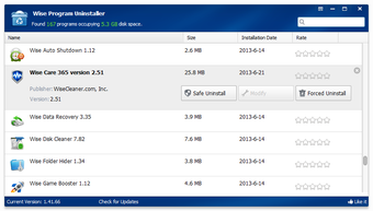 Image 0 for Wise Program Uninstaller