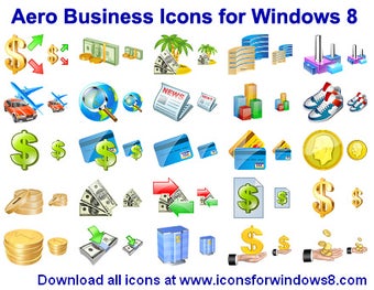 Imagen 0 para Aero Business Icons for W…