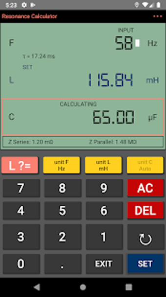 Image 0 for Resonance Calculator
