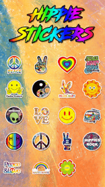 Imagen 0 para Hippie Sticker- Emoji Key…