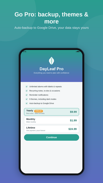 Imagen 0 para DayLeaf: Planner & Alarm