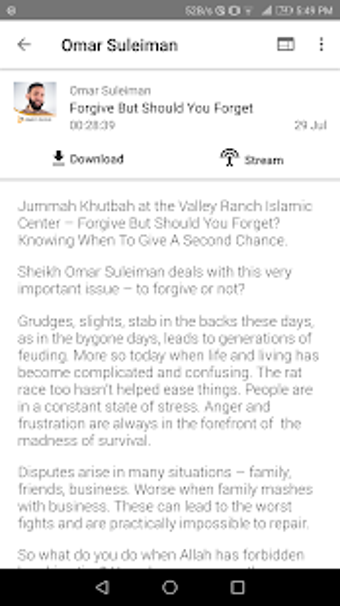 Imagen 0 para Omar Suleiman - Lectures