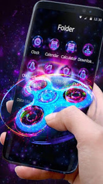 Imagen 1 para Purple Neon Fidget Spinne…