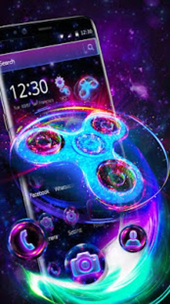 Imagen 2 para Purple Neon Fidget Spinne…