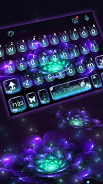Image 3 for Galaxy Purple Flower Keyb…