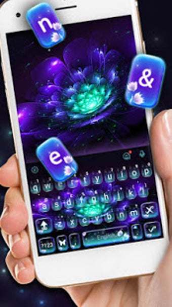 Image 1 for Galaxy Purple Flower Keyb…