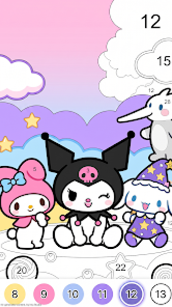 Imagen 0 para Cute Kuromi Color by Numb…