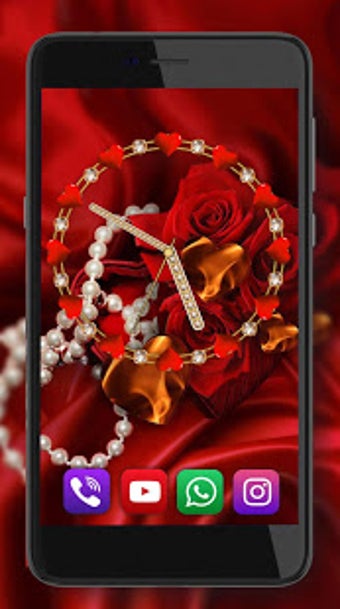 Image 2 for Roses Valentine Clock Liv…